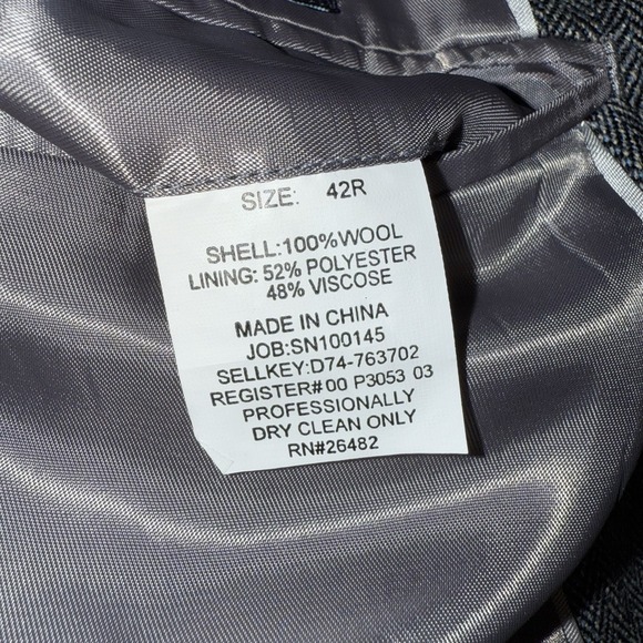 Roundtree Yorke Blazer Sport Coat Casual Jacket Size 42R Wool Gray‎ Classic NEW - Picture 3 of 11